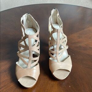 Franco Sarto Tan Strappy Heels Size 9.5M